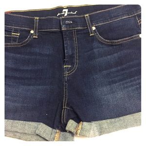 7 for all Mankind denim cuff shorts